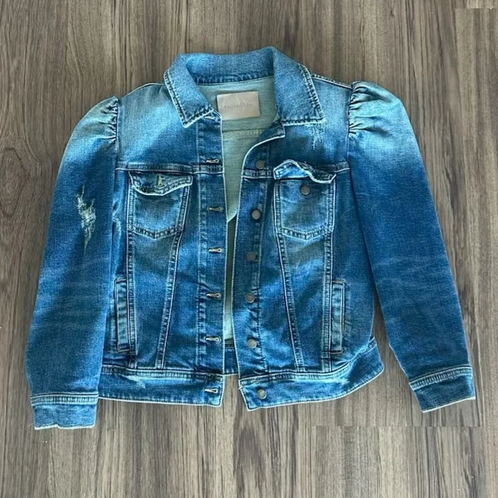 Retrofete Ada Puff-sleeve Denim Jacket - Picture 2 of 4